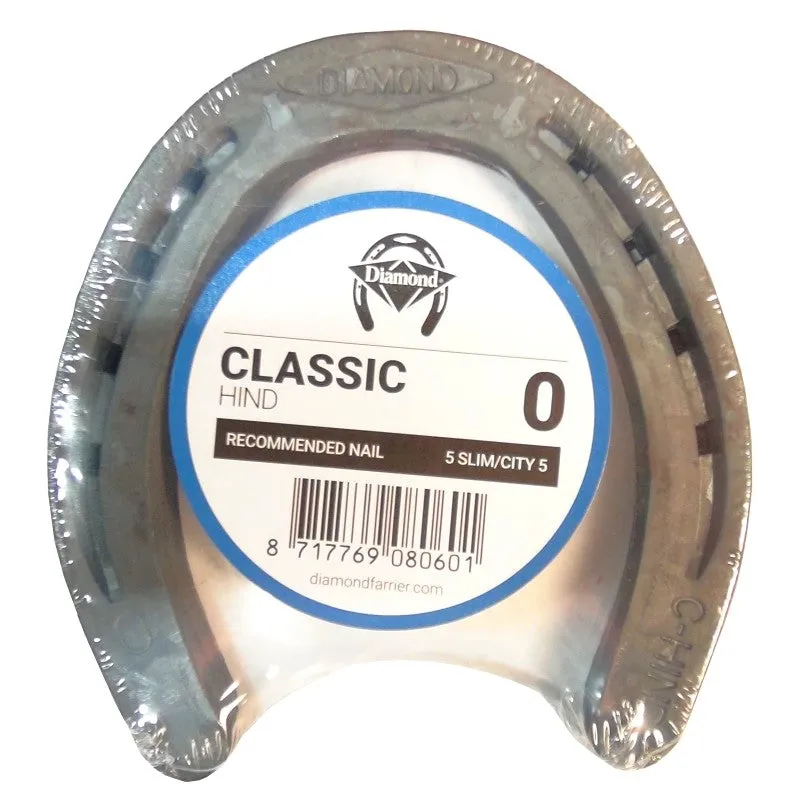 Diamond Farrier 0HINDPR Hind Shoe, 1/4 in Thick, 0, Steel