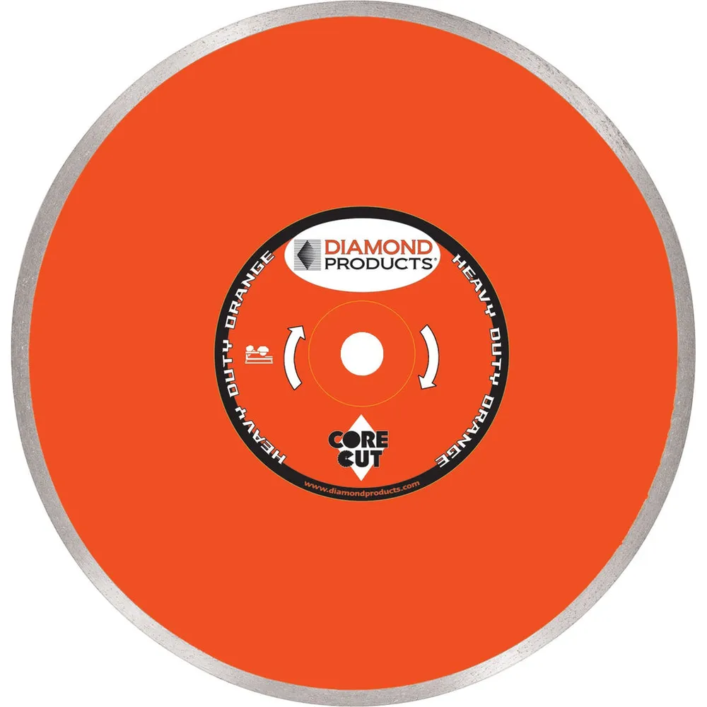Diamond Products 57855 Heavy Duty Orange 7″ Continuous Rim Tile Diamond Blade