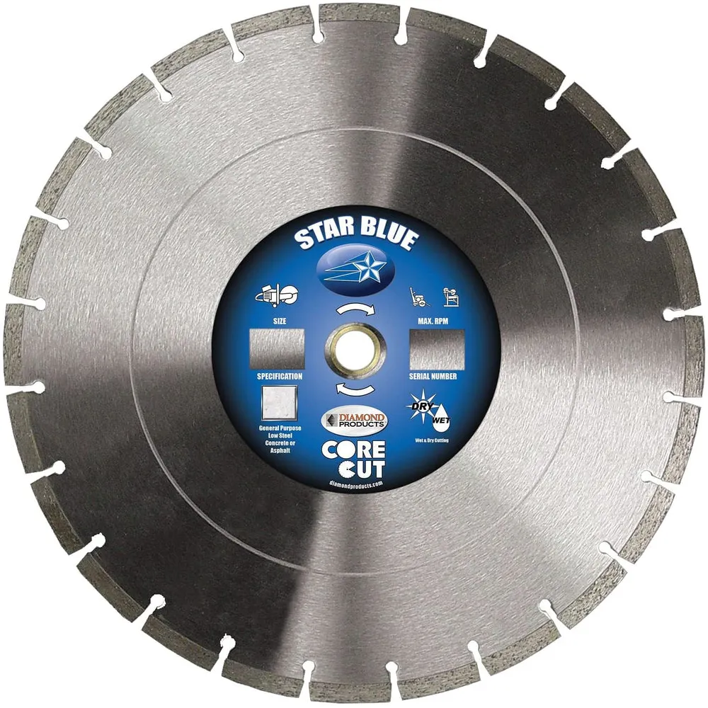 Diamond Products 92398 Star Blue High Speed 12″ Diamond Saw Blade