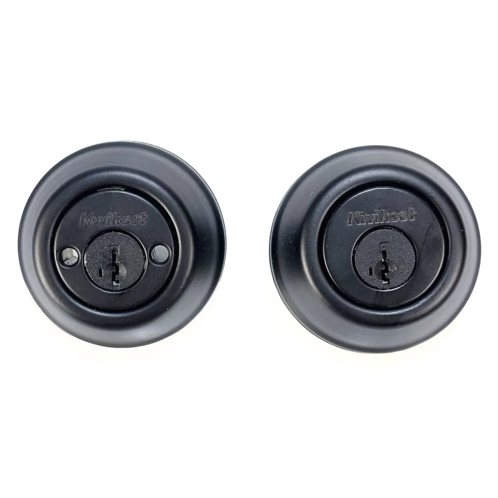 Double Cylinder Smartkey Deadbolt in a Matte Black Finish