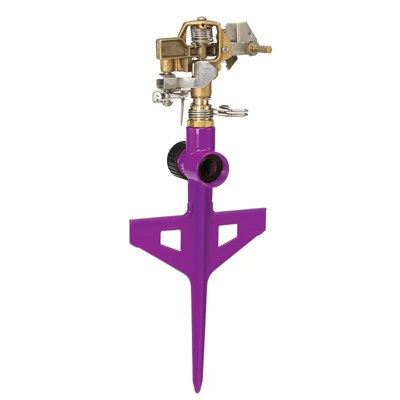 Dramm 15066 Stake Impulse Sprinkler, Berry, Full-Circle, Part-Circle, 70 ft, Circular, Brass/Plastic/Zinc