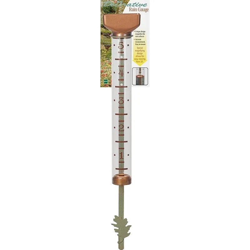 EZRead 820-0582 Rain Gauge, 5 in, Aged Copper