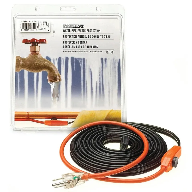 EasyHeat AHB-115A Pipe Heating Cable, 120 VAC, 15 ft L