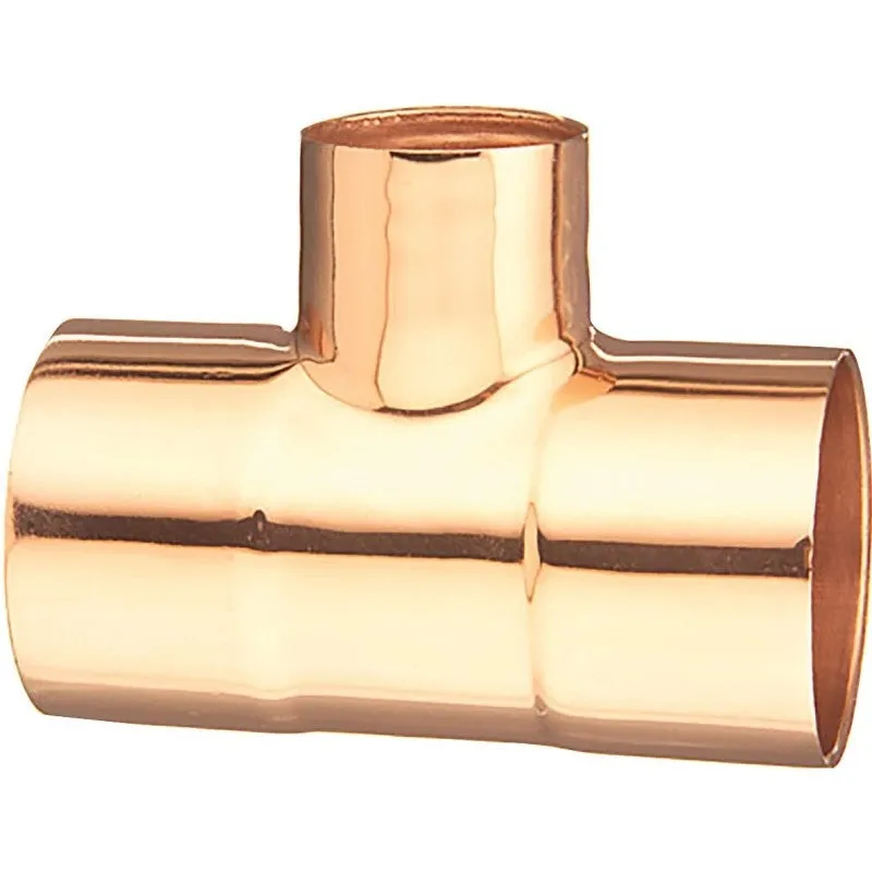 Elkhart Products 111R Series 32828 Reducing Pipe Tee, 1 x 1 x 1/2 in, Sweat, Copper