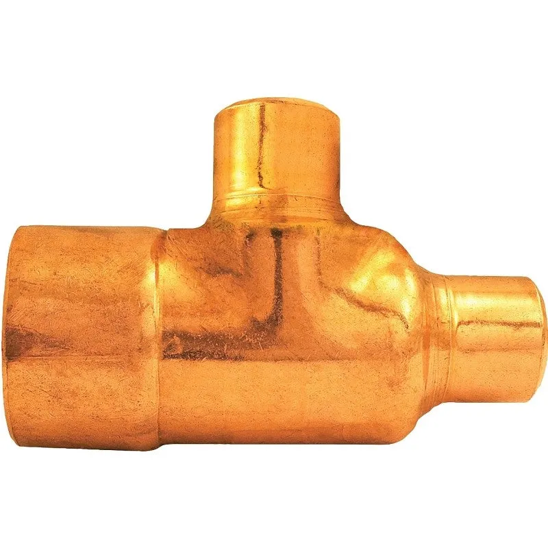 Elkhart Products 111R Series 32838 Reducing Pipe Tee, 1 x 3/4 x 3/4 in, Sweat, Copper