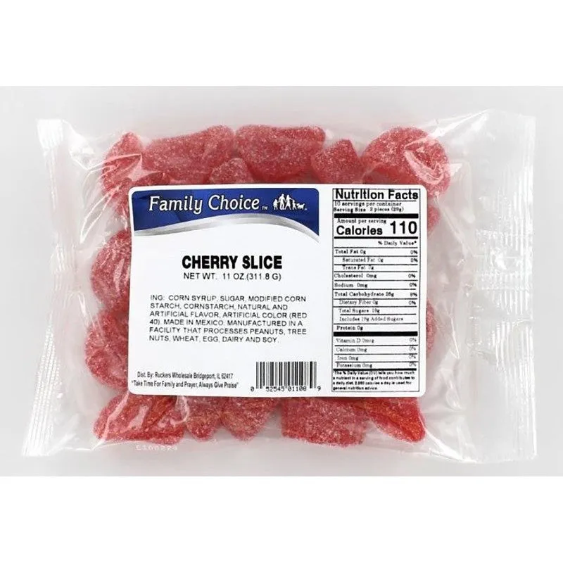 Family Choice 1108 Candy, Cherry Flavor, 14 oz (Pack of 12)