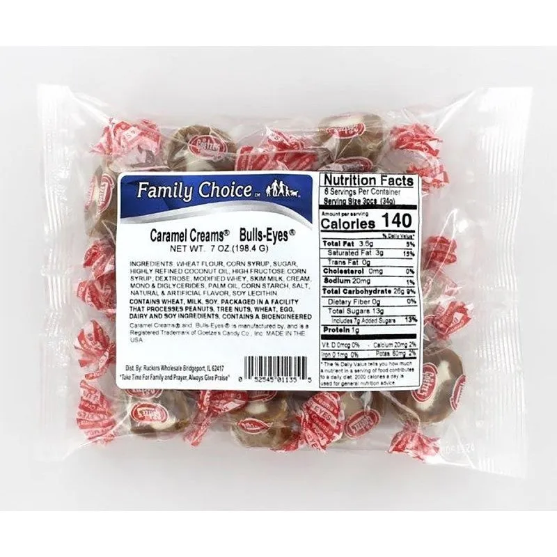 Family Choice 1135 Bullseye, Caramel Flavor, 7.5 oz (Pack of 12)