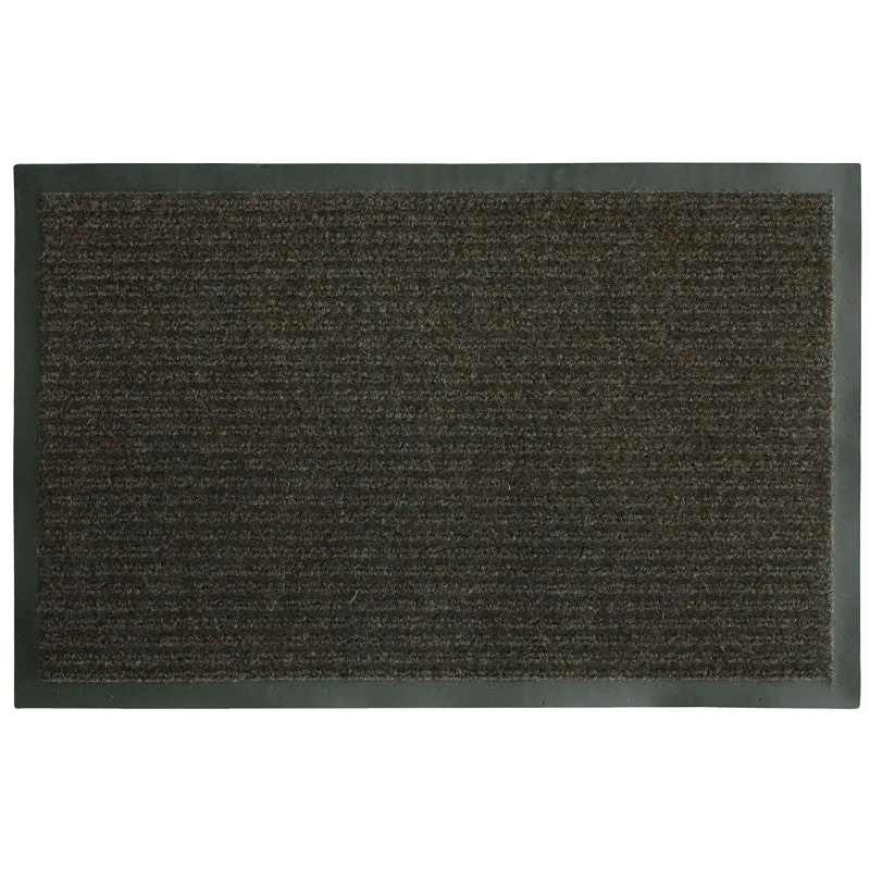 Fanmats 58805 Boot/Shoe Scraper Mat, 30 in L, 18 in W, Parquet Pattern, Olefin Surface, Brown