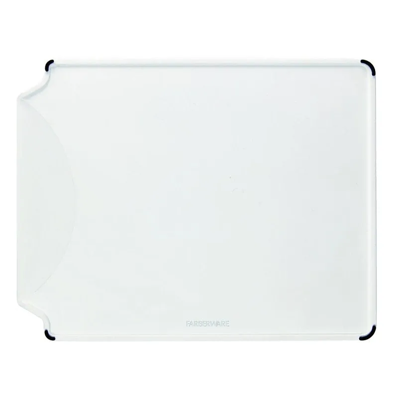 Farberware 5244321 Cutting Board, 14 in L, 11 in W, Plastic, White (Pack of 6)