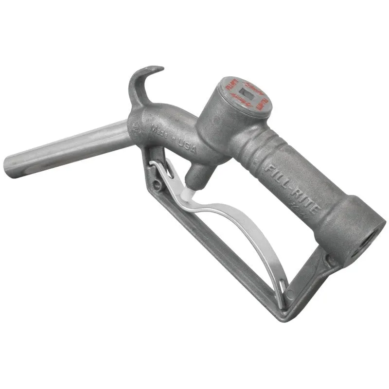 Fill-Rite FRHMN075S/NO75UMN Manual Nozzle with Hook, 3/4 in, FNPT, Aluminum, Silver