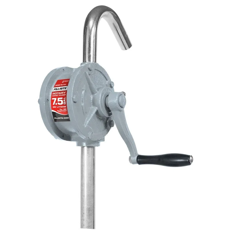 Fill-Rite SD62 Hand Pump, 13 to 39 in L Suction Tube, 2 in Outlet, 7.5 gal/100 Revolution, Aluminum