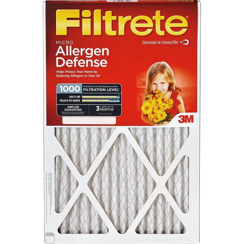 Filtrete 9800-2PK-HDW Air Filter, 1 in Thick, 20 in L, 16 in W, 11 MERV, 1000 um MPR (Pack of 3)