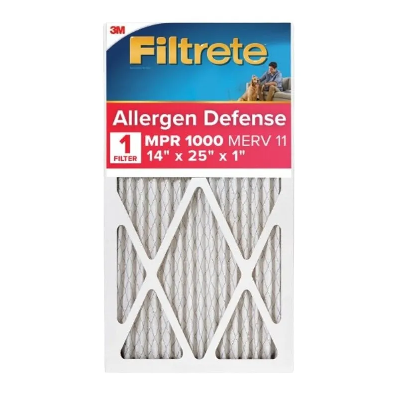 Filtrete 9804-4 Air Filter, 25 in L, 14 in W, 11 MERV, 1000 MPR, Polypropylene Frame (Pack of 4)