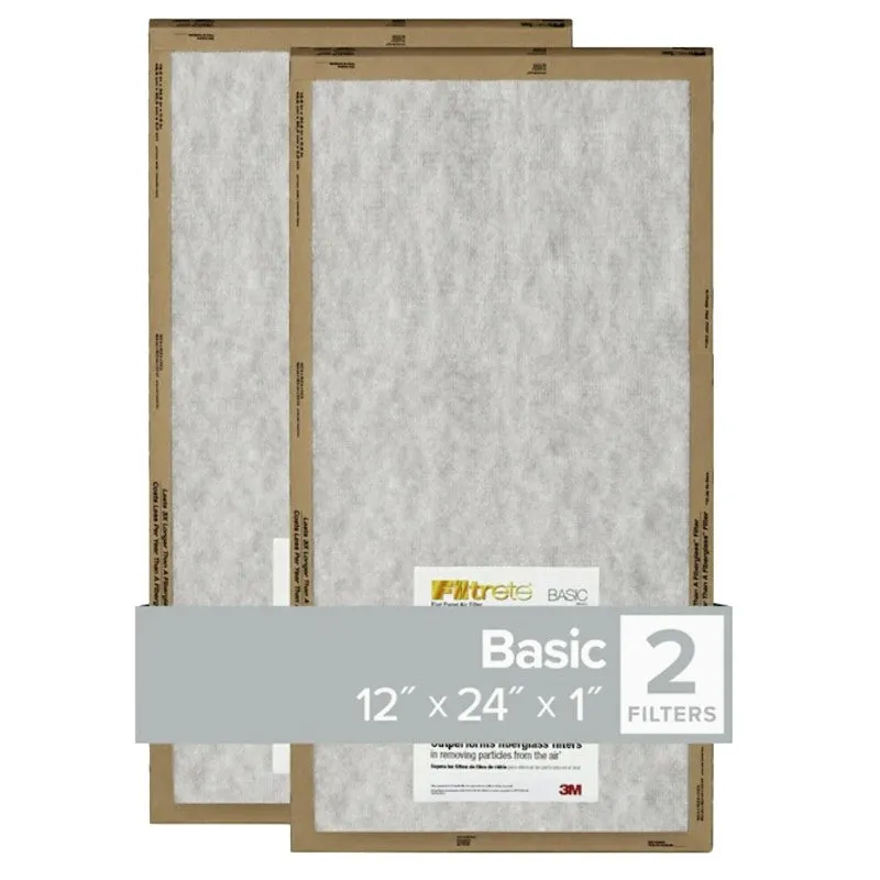 Filtrete FPL20-2PK-24 Air Filter, 24 in L, 12 in W, 2 MERV, For: Air Conditioner, Furnace and HVAC System (Pack of 24)