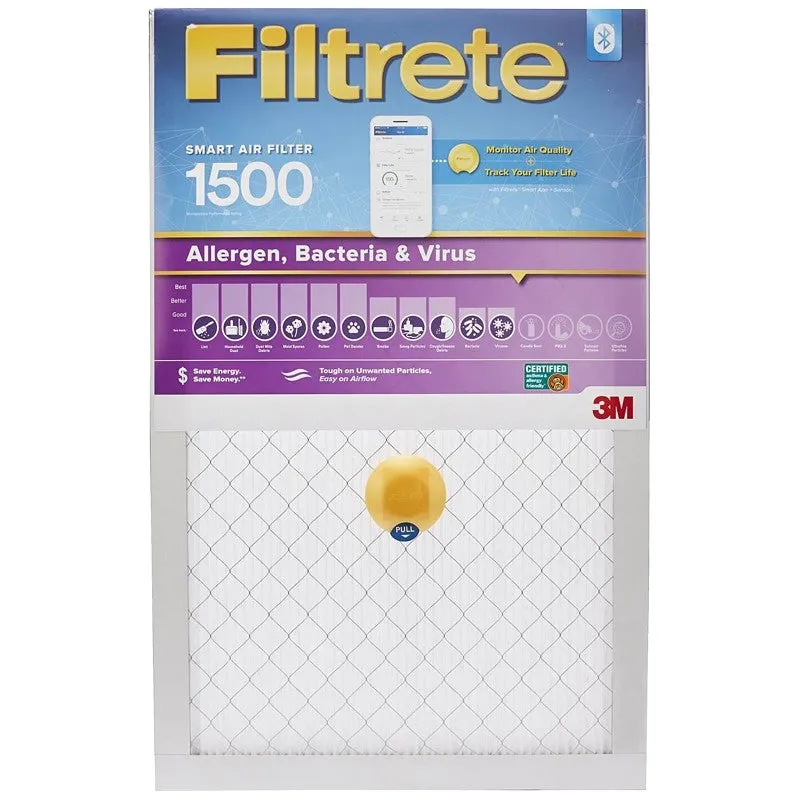 Filtrete S-2001-4 Air Filter, 25 in L, 16 in W, 12 MERV, 1500 MPR (Pack of 4)