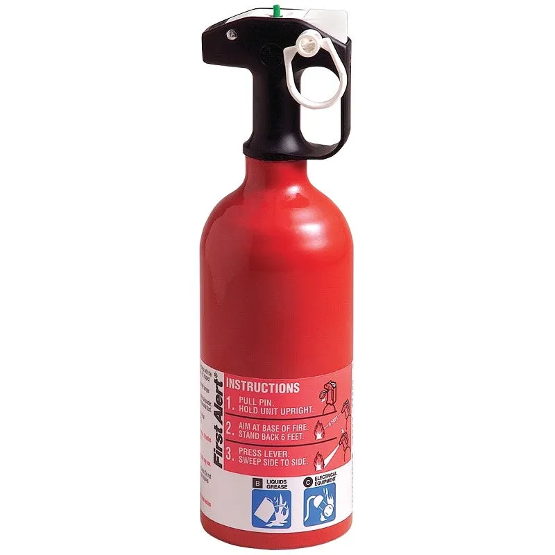 First Alert AUTO5 Fire Extinguisher, 1.4 lb, Sodium Bicarbonate (POS)
