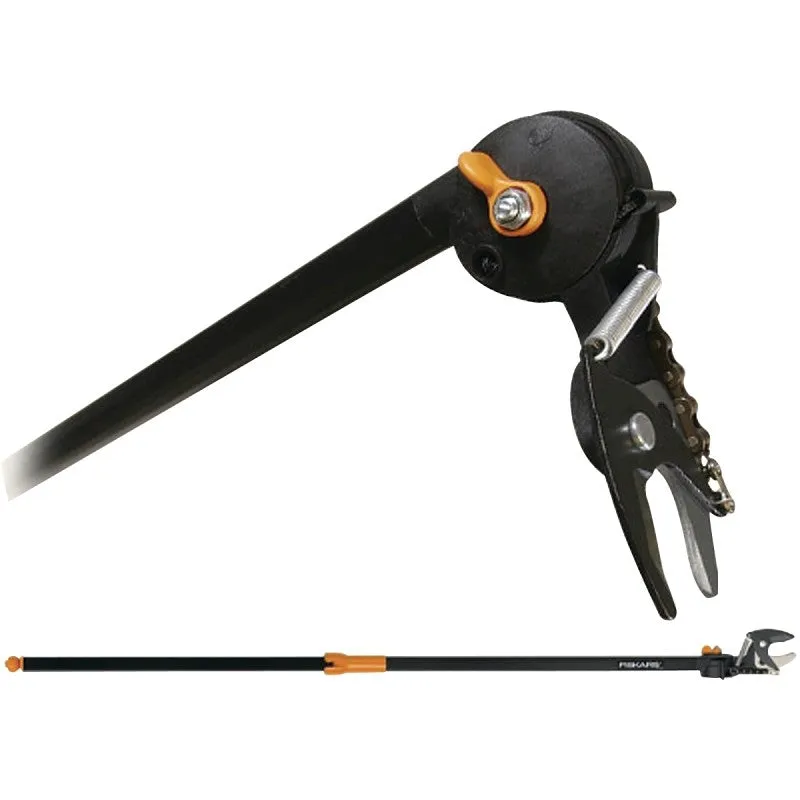 Fiskars 9234 Pole Pruner, 1-1/4 in Dia Cutting Capacity, Steel Blade, 62 in L Extension (POS)