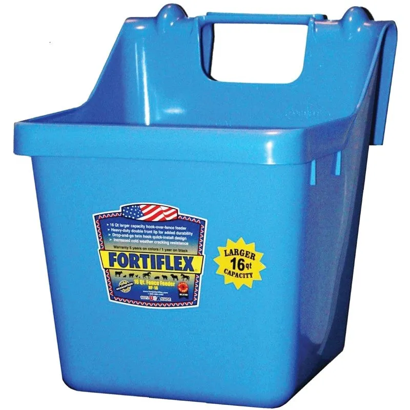 Fortex-Fortiflex 1301640 Bucket Feeder, Fortalloy Rubber Polymer, Sky Blue