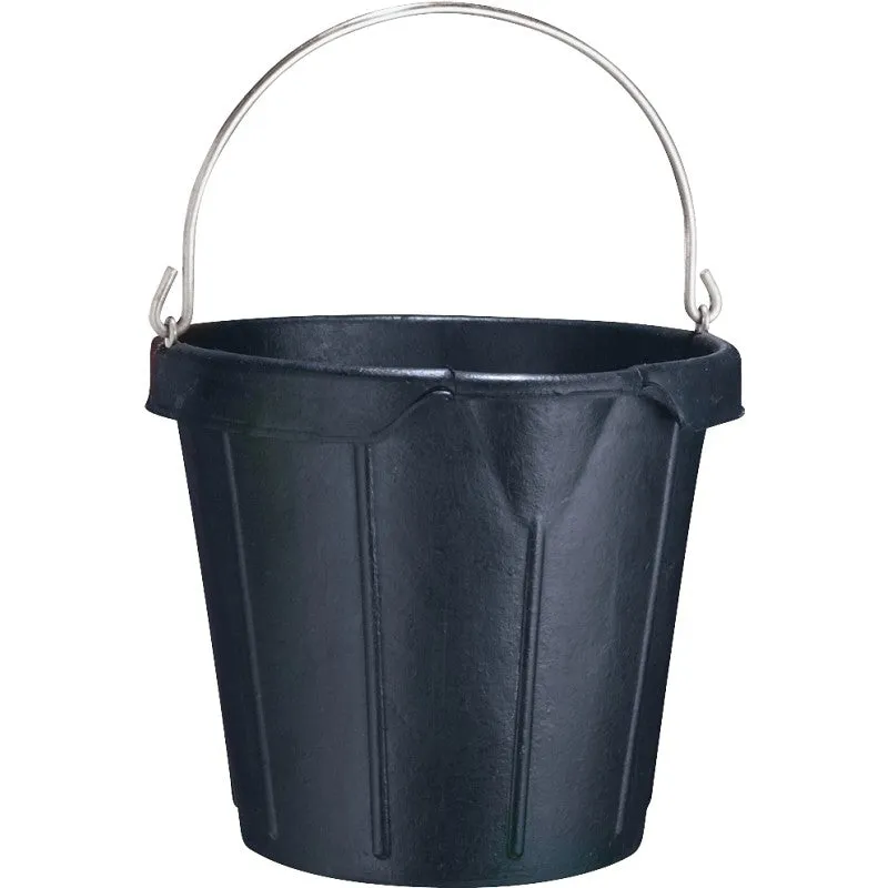 Fortex-Fortiflex N939-18 Rubber Pail, 18 qt Volume, Rubber, Black