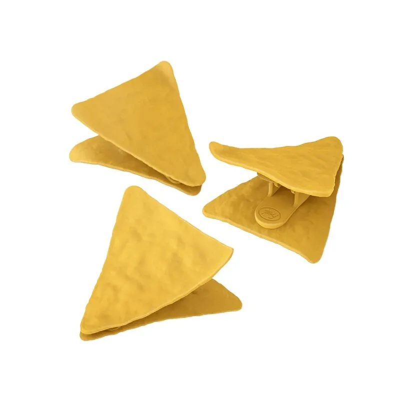 Fred & FRIENDS 5246940 Tortilla Chip Bag Clip, ABS Plastic, Brown (Pack of 6)
