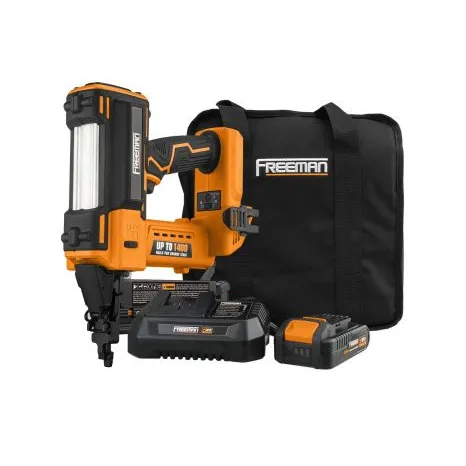 Freeman PE20V2118G2 20V Cordless 2-in-1 18-Gauge Nailer/Stapler Kit w/ Battery and Charger, 5/8″ – 2″