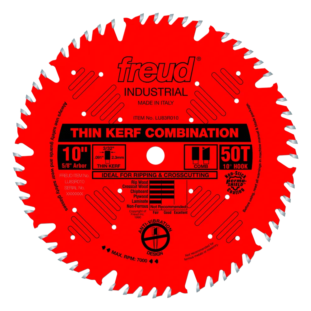 Freud LU83R010 10″ Coated Thin Kerf Combination Blade