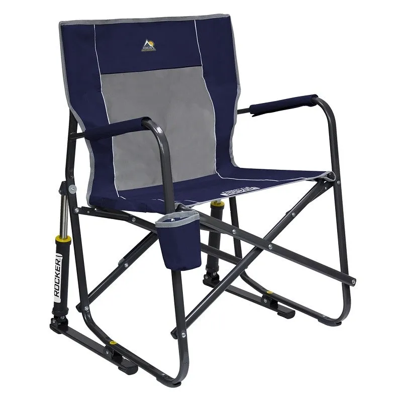 GCI Outdoor 37060 Freestyle Rocker Chair, 25 in OAW, 24 in OAD, 34.8 in OAH, Fabric/Plastic/Steel, Indigo Blue (Pack of 2)