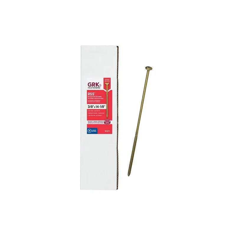 GRK Fasteners RSS 12307 Structural Screw, 3/8 in Thread, 14-1/8 in L, Flat Head, Star Drive, Steel, 50 PK