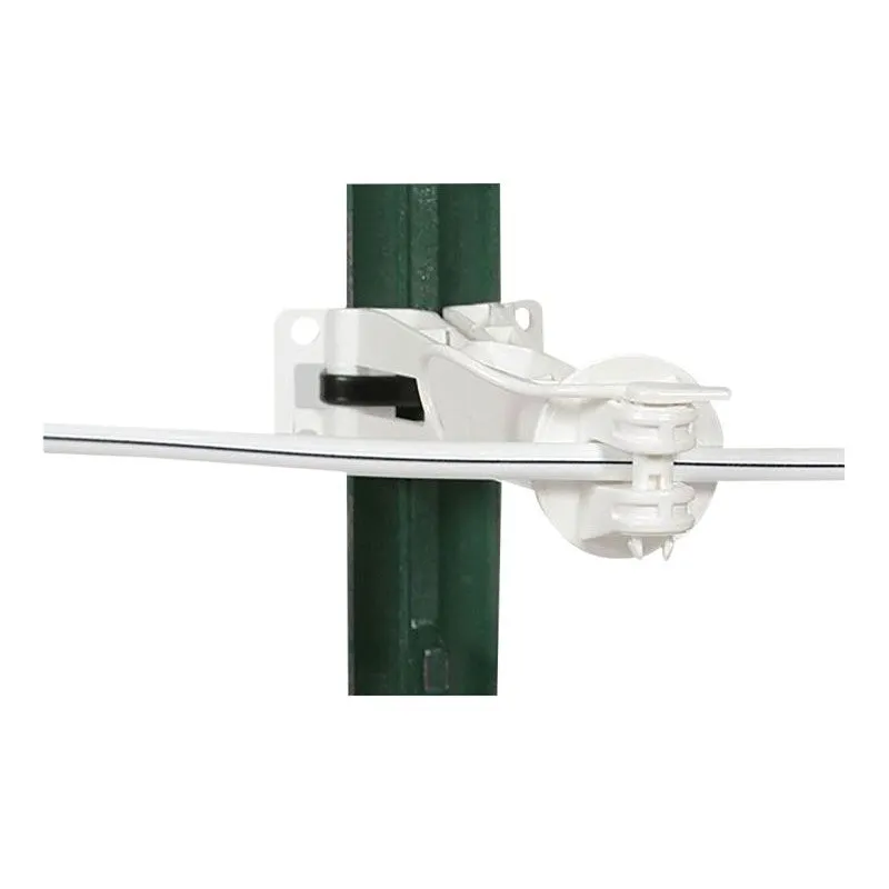 Gallagher G694134 Multi-Post Pin-Lock Offset Insulator, Polyethylene, White