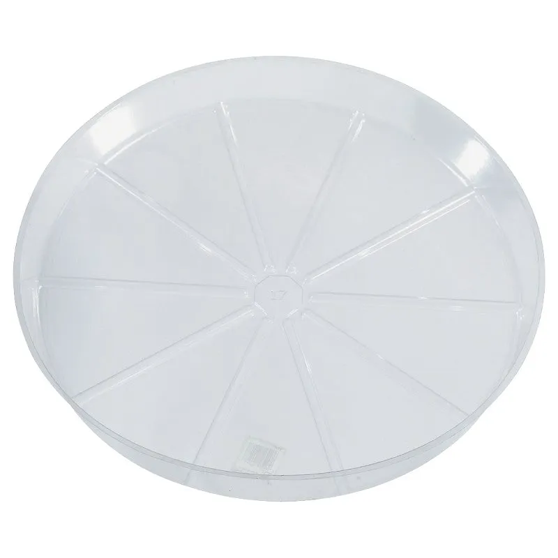 Gardener’s Blue Ribbon VS21 Waterproof Plant Saucer, 21 in Dia, Vinyl, Clear (Pack of 10)