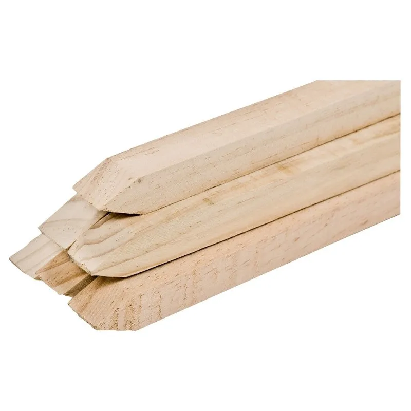 Gardener’s Blue Ribbon WW4-1 Garden Stake, 4 ft L, Wood, Natural (Pack of 12)