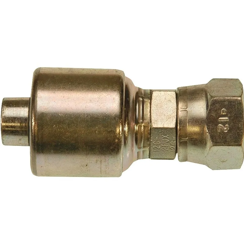 Gates G251700404 Straight Hydraulic Hose Coupling, 1/4 in x 7/16-20, Hose x Female JIC Flare Swivel, 37 deg Angle