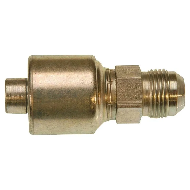 Gates MegaCrimp G25165-0810 Hose Coupling, 1/2 x 7/8 in Dia, 2.91 in, 7/8-14, Crimp x JIC, Straight Angle, Steel, Zinc