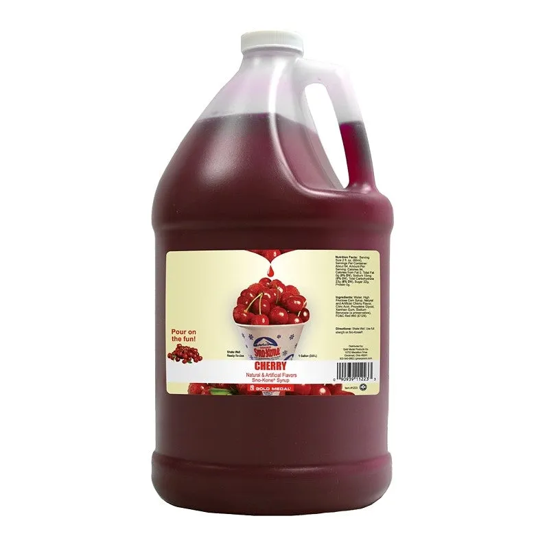 Gold Medal 1223 Syrup, Cherry Flavor, 1 gal Jug (Pack of 4)