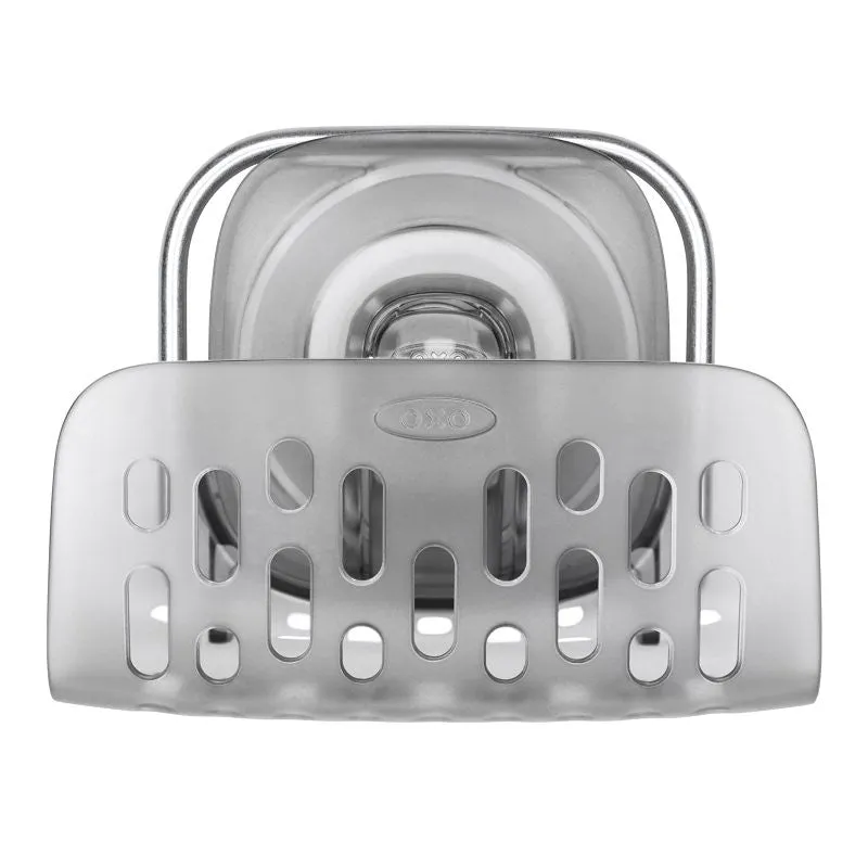 Good Grips StrongHold Series 13273500 Suction Sponge Holder, Stainless Steel, Gray, Suction Mounting (Pack of 6)
