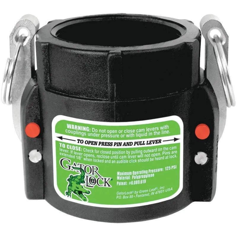 Green Leaf GLP 150 D Cam Lever Coupling, 1-1/2 in, Female x FNPT, Polypropylene