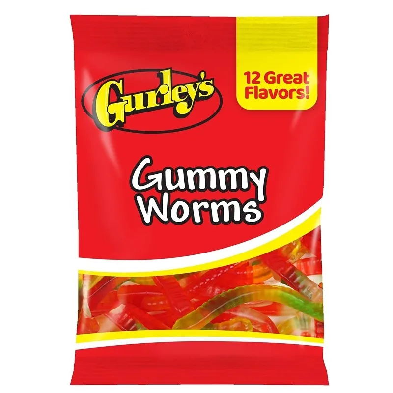 Gurley’s 743788 Candy, Gummy, Gummy Worms Flavor, 5.75 oz (Pack of 12)