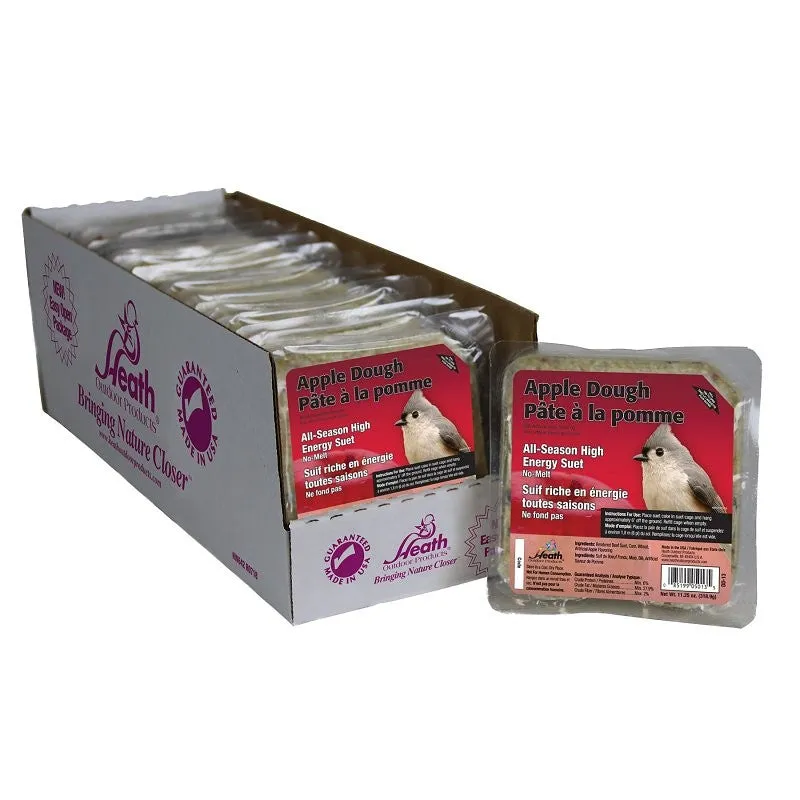 Heath DD-13 Suet Cake, All-Season, Apple Dough, 11.25 oz (Pack of 12)