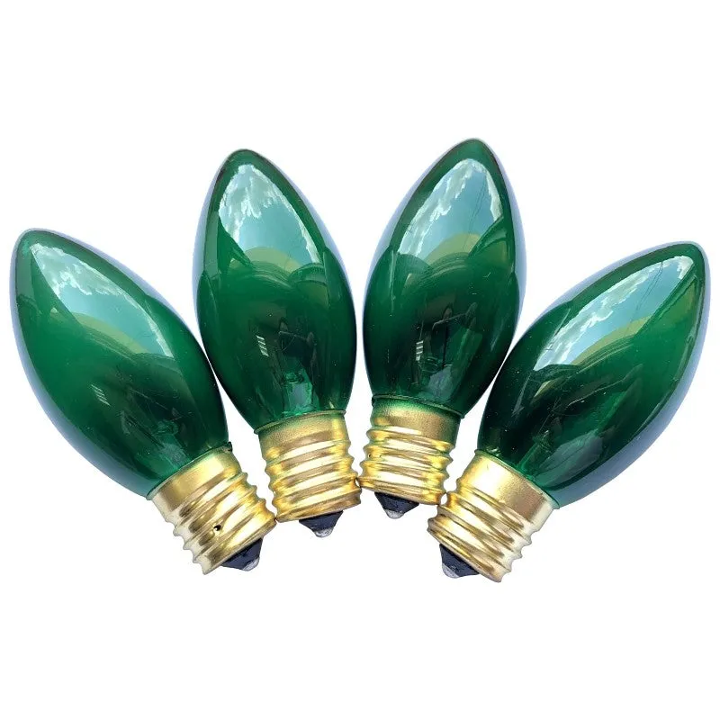 Hometown Holidays 19255 Replacement Bulb, 7 W, Intermediate Lamp Base, Incandescent Lamp, Transparent Green Light