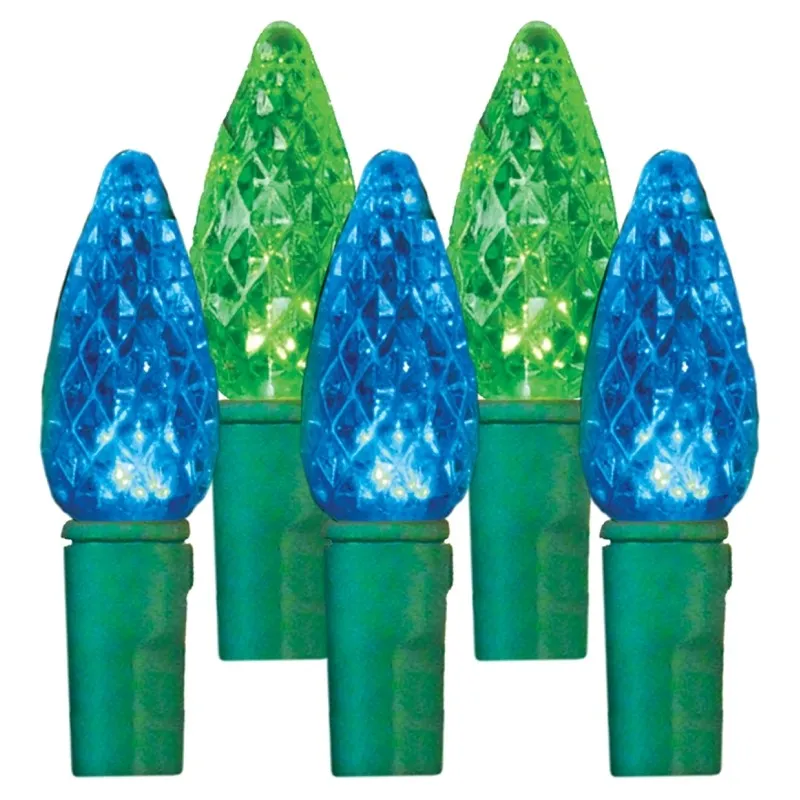 Hometown Holidays 2360-45/U17E115D Light Spool, 14.4 (0.12 amps) W, 210-Lamp, LED Lamp, Blue/Green Lamp