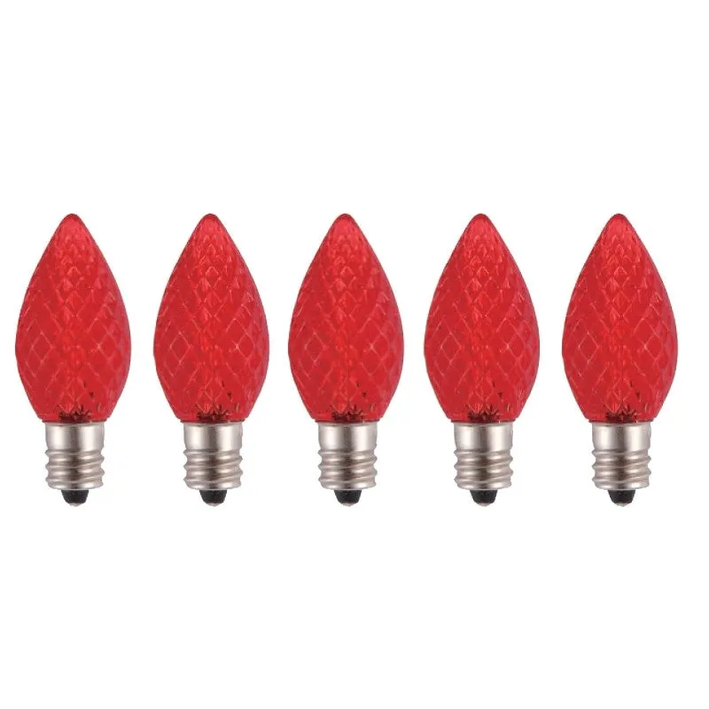 Hometown Holidays 24772 Bulb, Candelabra Lamp Base, LED Lamp, Crystal Red Light