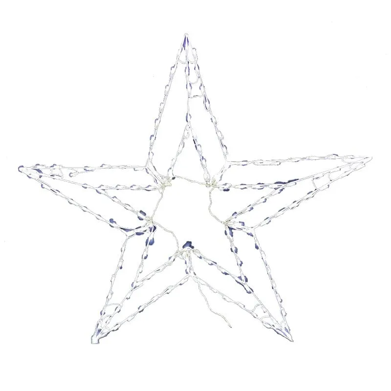 Hometown Holidays 60402 Star Ornament, 50 in H, String Light Bulb, Metal and Plastic, Cool White