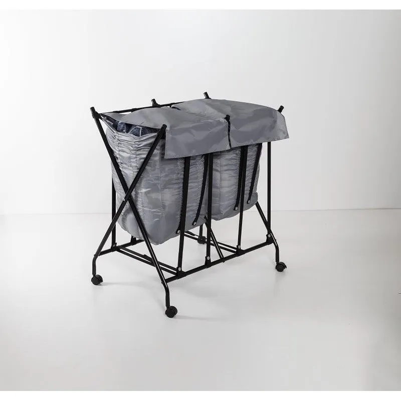 Honey-Can-Do HMP-09750 Rolling Bounce Back Hamper, Polycotton, Gray, 30 in W, 33-1/2 in H, 20-1/2 in D