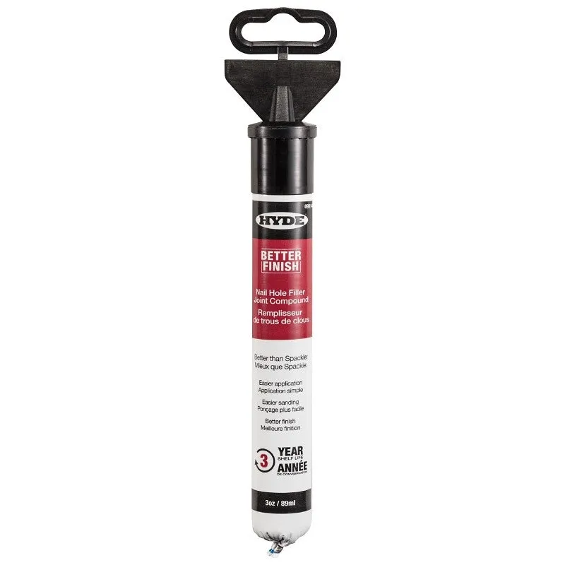 Hyde 09914 Filler Joint Compound, White, 3 oz, Tube (Pack of 6)
