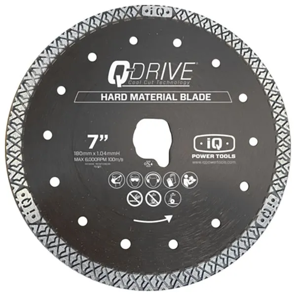 IQ Power Tools Q-Drive Hard Material Diamond Blade – 7″