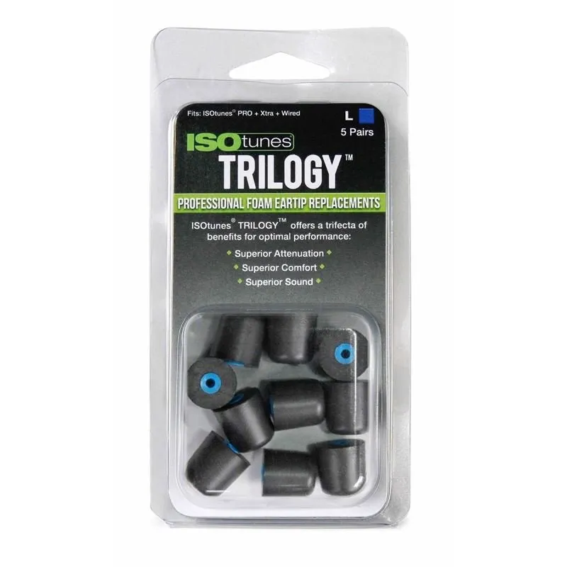 ISOtunes TRILOGY Professional Foam Replacement Eartips – Large Size