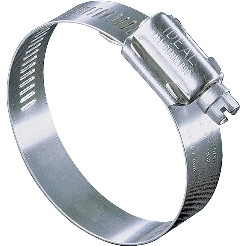 Ideal-Tridon Hy-Gear 68-0 Series 6832053 Interlocked Worm Gear Hose Clamp, #32, 1-1/2 to 2-1/2 in, Stainless Steel (Pack of 10)
