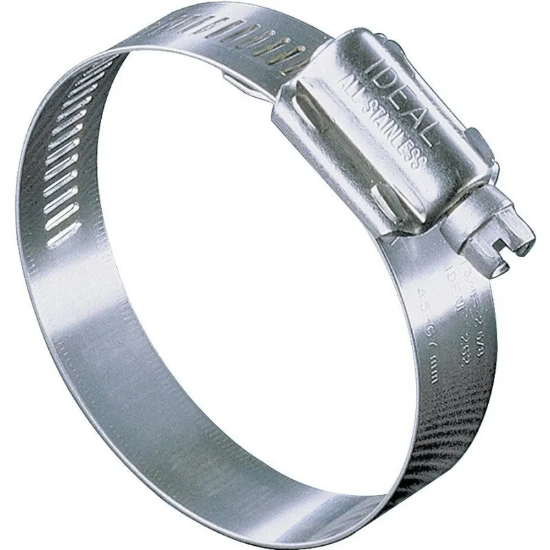 Ideal-Tridon Hy-Gear 68-0 Series 6844053 Interlocked Worm Gear Hose Clamp, #44, 1-1/4 to 3-1/4 in, Stainless Steel (Pack of 10)