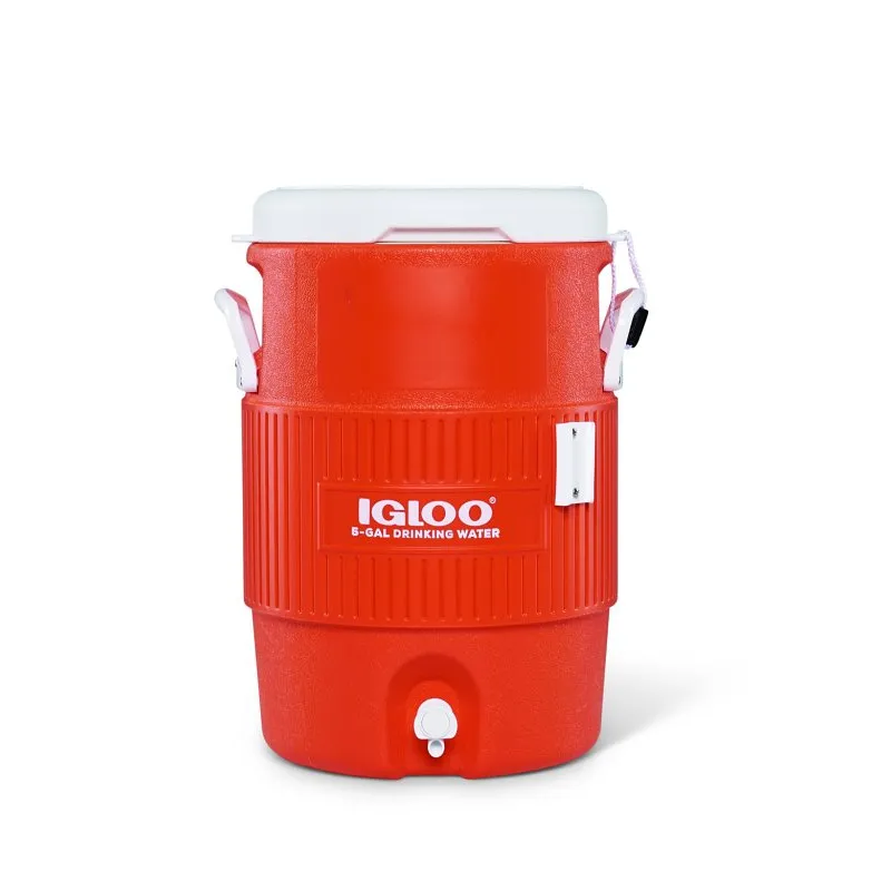 Igloo 42316 Water Jug, 5 gal, Orange/White, Reinforced Handle (Pack of 2)