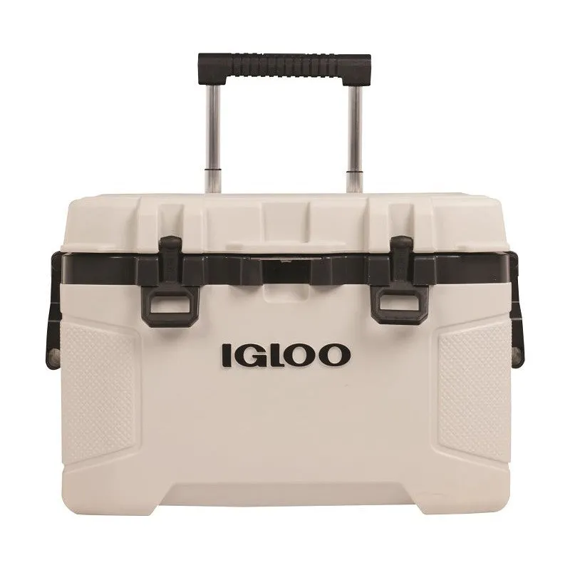 Igloo Trailmate Series 0034940 Wheeled Cool Box, 52 qt Cooler, Plastic, Bone, 5 day Ice Retention